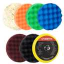 CASOMAN 7-Inch Buffing and Polishing Pad Kit, 7 Pieces 7" Polishing Sponge, Waxing Buffing Pad Kit