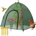 Plant Mesh Cover for Garden Protection - 50" x 50" x 40" Reusable Plant Tent Cage with Zipper & Stakes, Pest Guard Netting for Vegetables, Fruits, Flowers, Small Animals & Poultry 1PCS