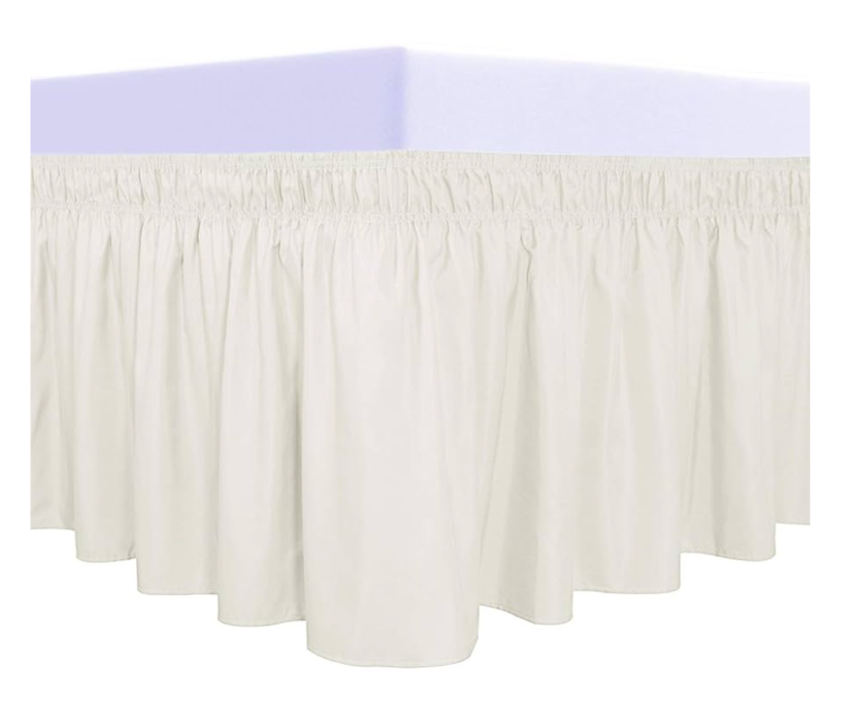 FRESH IDEAS Bedding Ruffled Bedskirt, Classic 14” Drop Length, Gathered Styling, Queen, Ivory (FRE30114IVOR03)