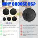 5-Piece set of gas stove burner cover,Upgraded gas stove burner cover kit for SABAF Stoves,Oven Gas Hob Burner Crown Flame Cap Cover, Stove Handles Lid Kit (Flat)