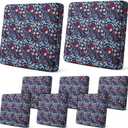 Newwiee 8Pcs Patio Cushion Covers Stretch Outdoor Cushion Cover Replacement for Patio Furniture Sofa Couch Slipcovers, Soft Flexibility Washable Furniture Protector(Paisley,Retro Color) 12.01"D x 8.27"W x 2.95"H