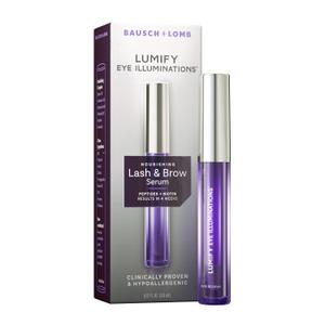 LUMIFY Eye Illuminations Lash & Brow Serum, Promotes Thicker, Fuller-Looking Lashes & Brows with Biotin, Peptides & Hyaluronic Acid to Nourish, Soften & Condition, 0.12 Fl Oz (3.8 mL)