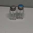 2 Pcs 6 Oz/ 180 ml Clear Pump Dispenser Bottle with Metal Flip Cover Glass Nail Polish Remover Push Down Dispenser Bottle, Refillable Push Down Pump Dispenser, Press Container for Makeup Remover (Rectangle)