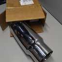 JY PERFORMANCE 4 Inch (ID) Diesel Exhaust Tip Elbow Tip 4'' Inlet 5'' Outlet 23'' Long Chrome Turndown Exhaust Tip with Clamp