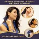 BEAUXSOI Vented Detangling Brush for Wet or Dry, Thick, Coily, and Curly Hair | Curved Vent Brush for Blow Drying