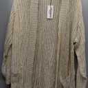 Womens Loose Open Front Cardigan Long Sleeve Casual Lightweight Soft Knit Sweaters Coat with Pockets, Small