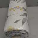 Floral Quilt Set - Queen Size Reversible Bedspread & Coverlet with Pillow Shams - Lightweight for Spring/Summer - Grey & Yellow