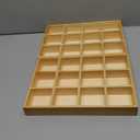 2 Pack Wooden Sorting Tray Grid Display Wood Divided Organizer Vanish Finished Section Box (12 Compartments,12.9 x 9.1 x 1.55 Inch Each Tray)