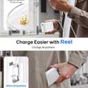 YKZ 10000mAh Portable Charger with Built-in Retractable C Cable, Fast Charging Power Bank with USB-C & USB-A Output, Compact Battery Pack for Travel, Flight Approved