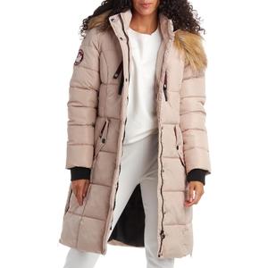 CANADA WEATHER GEAR Womens Long Puffer Coat - Heavyweight Wind Water Resistant Faux Winter Jackets for Women L