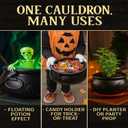 KYWYOYOU 2025 Halloween Decorations Indoor  Floating Potion Bottles with LED Mist Maker, Black Skull Pot Diffuser for Spooky Indoor Party Table & Home Decor