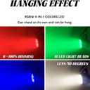 Outdoor Waterproof Par Lights, IP65 Stage Light, LED Uplights with DMX512 Sound Activated, DJ Lighting for Christmas Event Party Wedding Disco (2, 4 Colors Mixed)
