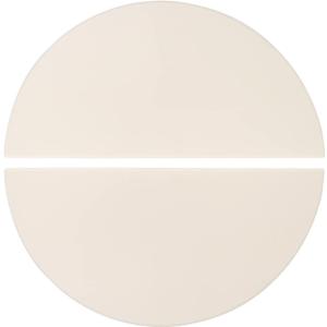 Half-Moon Ceramic Heat Deflector Plates for Kamado Joe Big Joe I, II, III,Big Green Egg BBQ Accessories 2-Pack, White