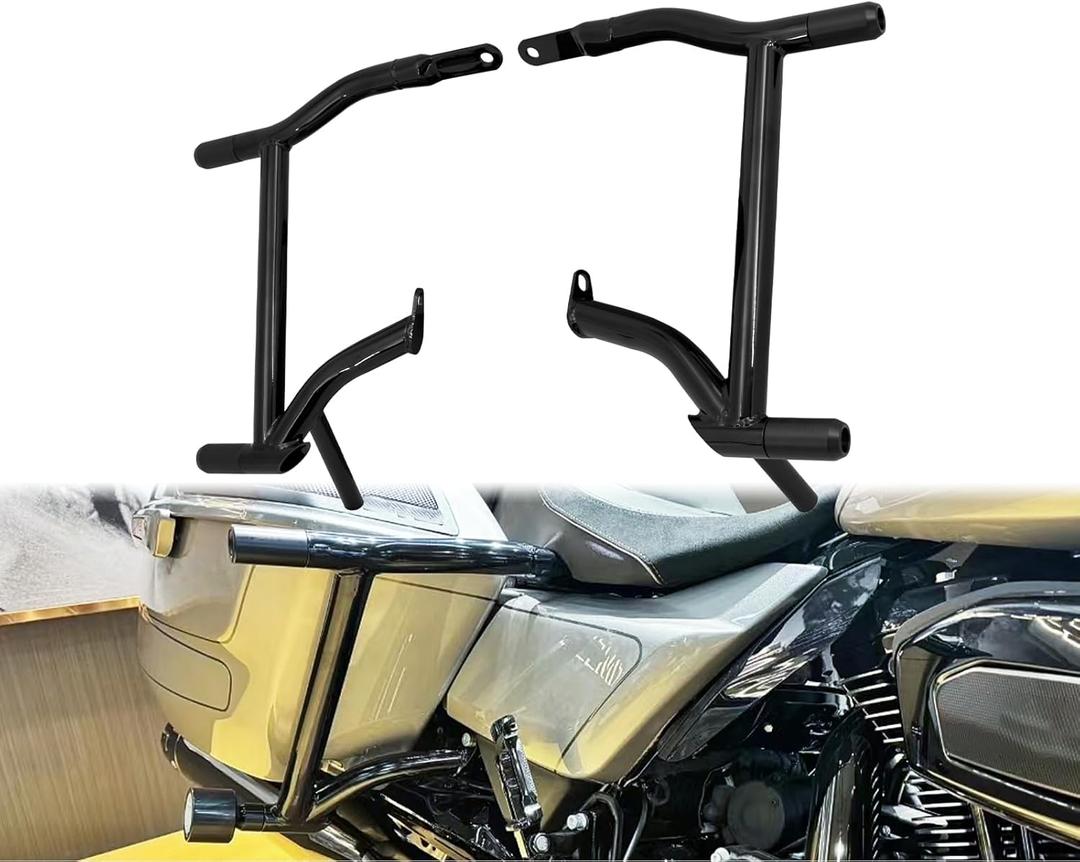 SaddleBag Guards Rear Saddlebag Crash Bars for Motorcycle Accessories Compatible with Harley Touring Electra Glide FLHT Street Glide FLHX Road Glide FLTRX Road King FLHR 2009-2024