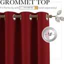 RYB HOME Blackout Room Divider Curtain, Soundproof Privacy Screen Curtains Partitions Shade for Share Space Kids Nursery Bedroom Kitchen, Wide 100 inches x Long 84 inches, Burgundy Red, 1 Piece