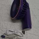 Portable Handheld Fan, 4000mAh, 180 Adjustable, 6 Speed Wind, USB Rechargeable Foldable Fan with Real-Time Electricity Display (Purple)