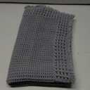 RESARE Waffle Bath Mat, Super Absorbent Non-Slip Machine Washable, Ultra Soft Boho Bath Rug with Tassels, Upgraded Bordered Design, 18"x30" Dark Grey (1'6" x 2'6" (Rectangular))