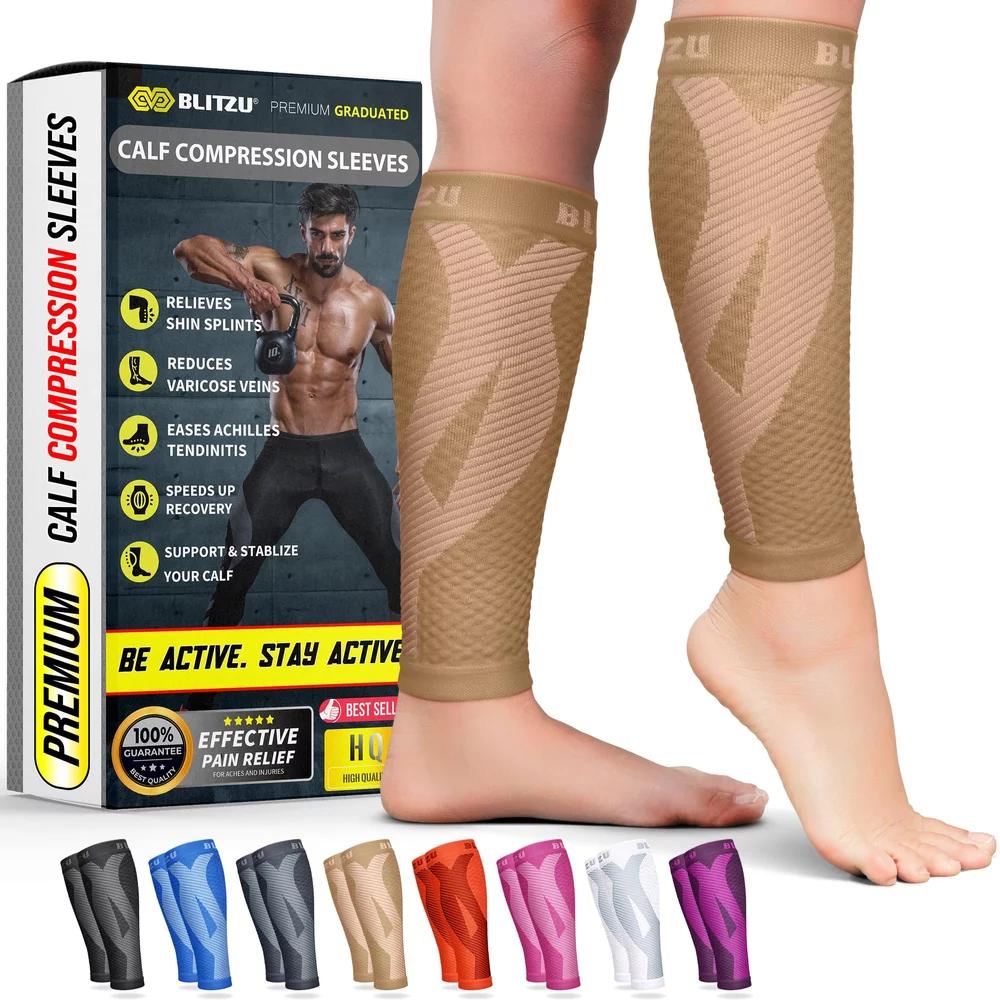 Blitzu Calf Compression Sleeves, XXL