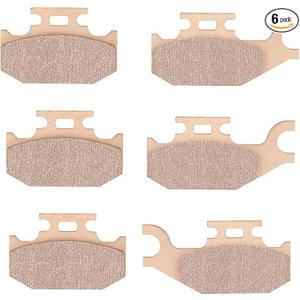 Front & Rear Brake Pads Sintered for CAN-AM Outlander 330 400 500 650 800, Renegade 500/800 2003 2004 2005 2006 2007 2008 2009 2010 2011 2012 2013 2014 705600350, 705600349, 705600398-3 Set