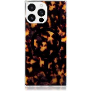 Flaunt Official Square Protective Case - Compatible with iPhone 16 Pro Max - Compatible with MagSafe & Wireless Charging - Drop-Tested & Shockproof - (Tortoise Shell)
