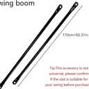 Garden Swing Hanging Rod, Swing seat Replacement Load-Bearing Hanging arm, Round Metal Rod, Swing Set Crossbar. 2 Pieces, Black Metal (100cm/39.37in)