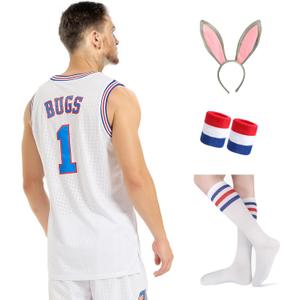 Men's Basketball Jersey Lola 10 Bugs 1 Space Movie 90S Hiphop Clothing Shirt for Cosplay