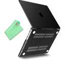 UESWILL for MacBook Pro 14 inch Case M5 M4 M3 M2 M1 Pro Max A3434 A3401 A3185 A3112 A2992 A2918 A2779 A2442 (2021-2025), Smooth Touch Matte Hard Shell Cover + Microfiber Cleaning Cloth, Black