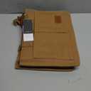 FIORETTO Canvas Tote Bag for Women with Zipper Closure & Individual Compartments for Work College for Teacher & Nurse (Medium, Brown)