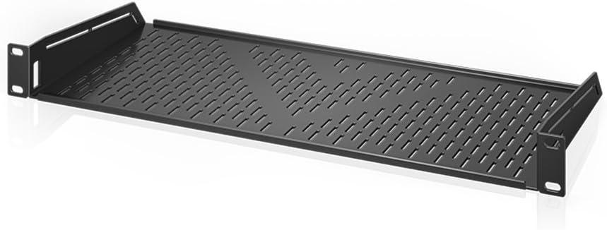 AC Infinity Vented Rack Shelf 1U, 8" Deep for 19" Server & AV Racks, 1RU 8" Deep