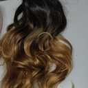 Ombre Wigs Black to Light Brown Side Part Long Wavy Wig Heat Resistant Synthetic Daily Party Wig for Women (Ombre Black to Light Brown)