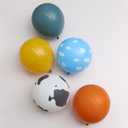 Balloons Combination, 91 Pcs Cow and Clouds Party Balloons Garland Arch Kit,Slate Blue,Natural Sand Cloud,Retro Burnt Orange,Mustard Yellow Balloon for Birthday Party