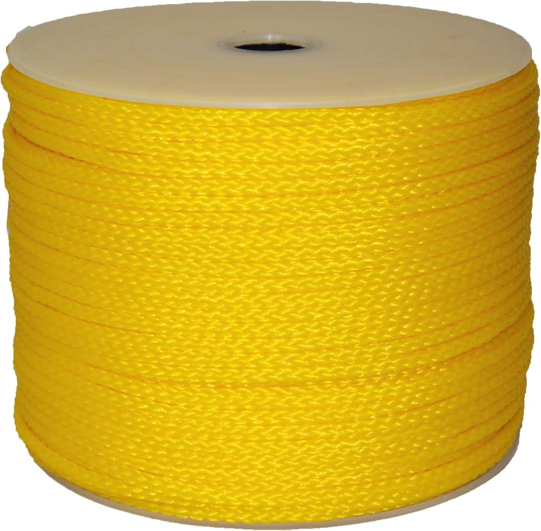 5/16-Inch by 1000-Feet Hollow Braid Polypro Rope, Yellow