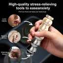 3 x Fidget Spinner Adult Desk Toy, Metal Fidget Toys for Anxiety Relief, ADHD Stress Relief Hand Spinner, Cool Mini Figure Ornament for Focus & Relaxation (Black Gold)