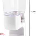 Cereal Dispenser Countertop 2Pcs, Cereal Containers Storage Snack Dispenser for Pantry, 3.2L Dry Food Dispenser for Grains, Nuts, Snack,Oatmeal, Pet food, White, Small