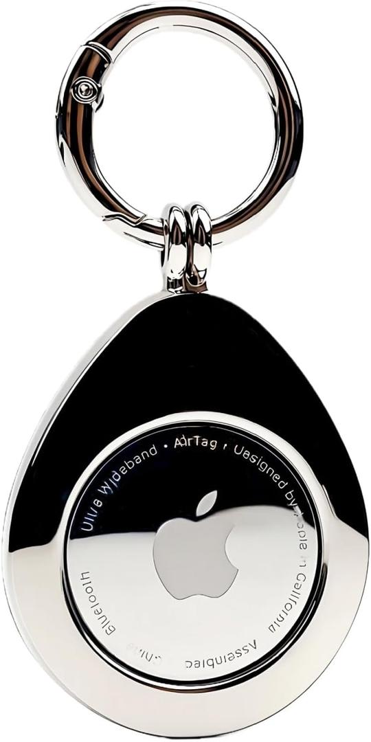 for Airtag Metal Holder, for Apple airtag magnetic attraction Stand Case Keychain