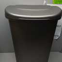 Rubbermaid Premier Series III Step-On Trash Can for Home and Kitchen, with Stainless Steel Rim, 12.4 Gallon, Charcoal, for Home/Kitchen/Garage/Apartment/Office