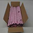 Calmootey Double Rod Clothing Garment Rack,Rolling Hanging Clothes Rack,Portable Clothes Organizer for Bedroom,Living Room,Clothing Store,Pink