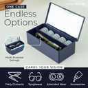 Daily Contact Lens Case - Travel Contact Case, Daily Lens Organizer, Flip Top Eye Contacts Carrier for Disposable Lenses & Dailies, Navy
