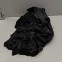 LHJ Unisex Full Length Hooded Robe Cloak Long Velvet Cape Cosplay Costume (Large, Black)