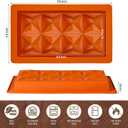 2 PCS Silicone Dubai Chocolate Bar Molds, 1 Inch Deep Stuffed Bar Mold Thick Large Slilicone for Filling Pistachio Chocolate Bar