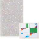 Bling Business Card Holder with Rhinestone, 240 Capacity Business Credit Cards Organizer for Men Women PU Leather File Storage Booklet (White)