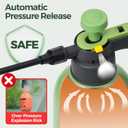 T4U 1/2 Gallon Pump Sprayer with Flexible Adjustable Nozzle, PP Hand Pump Pressure Sprayer with Built-in Measuring Cup for Home Garden Plant Care and Household Cleaning, Indoor & Outdoor Use