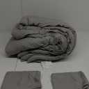 ROSGONIA Queen Comforter Set Grey, 3pcs Bedding Comforter Sets (1 Gray Comforter & 2 Pillowcases) All Season Soft Lightweight Bedspread Blanket Quilt