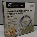 Purrfectzone Universal 72" Extra Long Shower Replacement Hose, Leak Proof Stainless Steel Shower Hose, Kink-free Anti-twisting design, Brushed Nickel