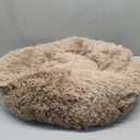 Calming Dog Bed & Cat Bed, Anti-Anxiety Donut Cuddler Warming Cozy Soft Round Fluffy Faux Fur Plush Cushion bed for Small Medium Dogs and Cats (20"/24"/27"/30") (Brown)