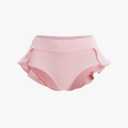 Women's High Waist Wide Waistband Ruffle Yoga Shorts Gym Workout Rave Booty Dance Mini Hot Pants Bottoms Active Skirted Panties, Pink, Small