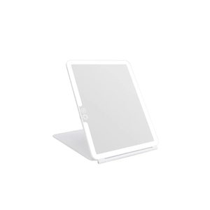 deweisn Folding Lighted Makeup Mirror with 72 LEDs 3 Colors Light Modes USB Rechargable 1800mA Batteries Portable Ultra Thin Compact Vanity Mirror Dimmable Travel Mirror