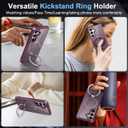 Hocase for Samsung Galaxy S25 Plus Case, with Ring Stand [Magnetic Wireless Charging Supported] [Military Grade Protection] Slim Shockproof Translucent Protective Phone Case - Wine Red