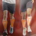 Calf Compression Sleeves for Men & Women - Sports, Running, Shin Splints Ideal for Sports, Running, Shin Splints & More, Medium, Orange