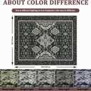 9x12 Area Rug Living Room Rugs, Stain Resistant Washable Rug, Vintage Large Non-Slip Backing, Low Pile Lightweight Print Rug for Bedroom Dinning Room Home Office (Green2)
